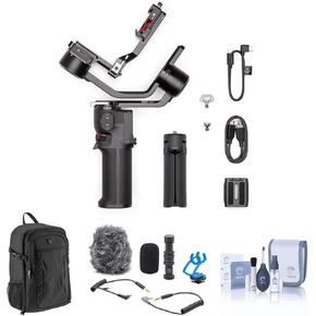 DJI RS 3 Mini 3-Axis Handheld Gimbal Stabilizer Bundle with Backpack, Shotgun Microphone, Cleaning Kit