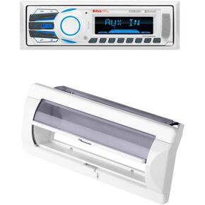 Boss Audio Systems Marine Radio + غطاء إذاعي