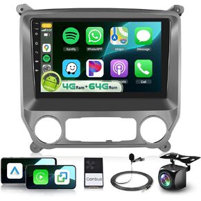 8 Core 4G+64G Android 13 Stereo Car Stereo لـ Chevrolet Chevy Silverado 2014-2018 مع DSP/Carplay/Android Auto ، Sellrich 10.1 "Radio Screen Radio مع Bluetooth 5.0 FM/RDS Mirrorlink Camera