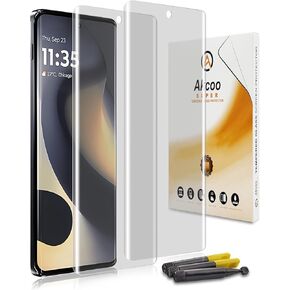 Matte Screen Protector for Motorola Edge 2024-2 Pack, Tempered Glass UV Set, Anti-Glare, Edge to Edge Coverage, Sensitive Touch, Anti-Fingerpint