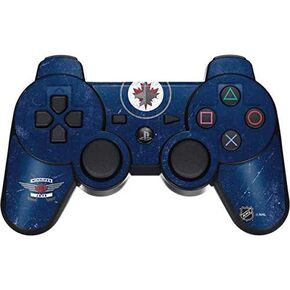 Skinit Decal Gaming Skin for PS3 Dual Shock Wireless Controller - Officially Licensed NHL Winnipeg Jets Distressed Logo Design