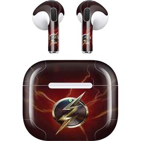 Skinit Decal Audio Skin Compatible with Apple AirPods (3rd Gen, 2021) - Officially Licensed Warner Bros The Flash Movie: Logo Poster Design