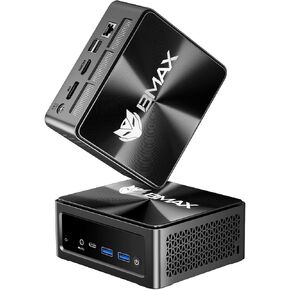 Bmax B5 A Pro Mini PC AMD Ryzen 7 5825U(up to 4.5GHz,8C/16T) 16GB DDR4/512GB NVMe SSD DP/Type-C/HDMI Triple-Display 4K/60Hz Mini Desktop Computer WiFi5 BT5.0 Mini Computer