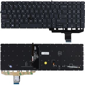 Replacement Keyboard with Backlit and Pointer for HP Elitebook 850 G7 850 G8 855 G7 855 G8 750 G7 750 G8 755 G7 755 G8, Zbook Firefly 15 G7 G8, ZBOOK Fury 15 G7 G8 HSN-I41C-5 US Layout