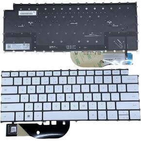 ® New Laptop with Built-in Keyboard and Screwdriver US Layout for Dell XPS 15 9500 17 9700 Precision 5550 5750 with Backlight Frameless (Black)