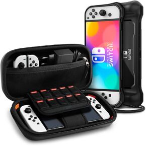 Spigen Rugged Armor & Rugged Armor Pro مصمم لـ Nintendo Switch OLED (2021) - أسود