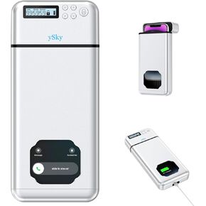 Metal Phone Lock Box with Timer,Portable Timed Phone Lock Box for iPhone and Android Phones, Self-Control Timer Phone Locker to Help Kids,Students, Adults Focus Back, Phone Jail Box