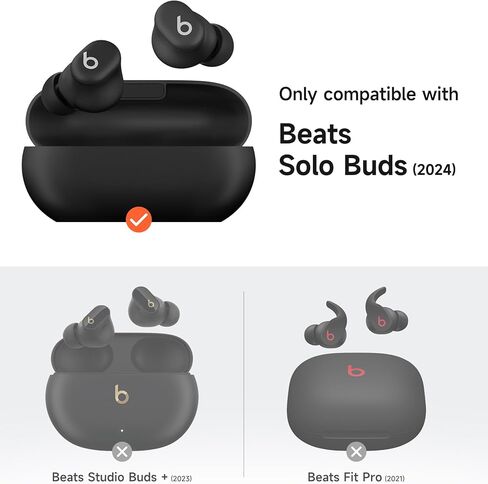 SURITCH Cases for Beats Solo Buds 2024 Case Cover, Magnetic Protective Covers for Beats Solo Buds Wireless Earbuds, Rugged Bumper Case with Magnetic Lok & Carabiner & Keyring & Cleaning Kit, Purple in Saudi Arabia