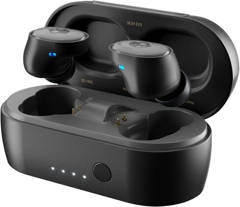 Skullcandy Sesh Evo True Wireless Earbuds - Bluetooth in-Ear Headphones with Charging Plug (True Black) (SKEV0-SHCCI) in Kuwait