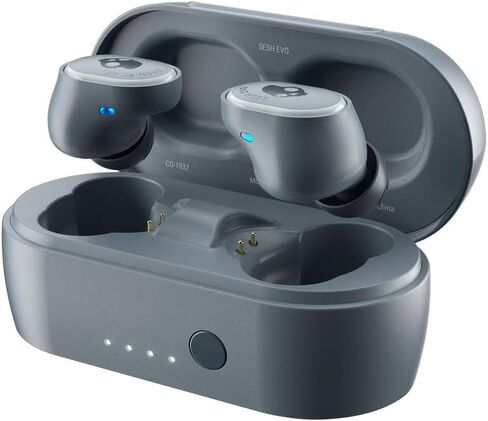 Skullcandy Sesh Evo in-Ear Wireless Earbuds, 24 Hr Battery, Microphone, Works with iPhone Android and Bluetooth Devices - Bleached Blue in Kuwait
