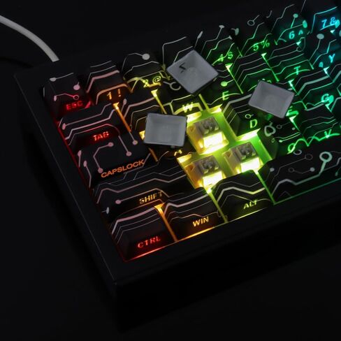 Tsungup Custom Keycaps,131 Keys PBT Starry Sky Side Printed Keycaps,Cherry Profile Key Caps Keyboard Keycap Set for Cherry MX Switches Mechanical Keyboard(Black) in Kuwait