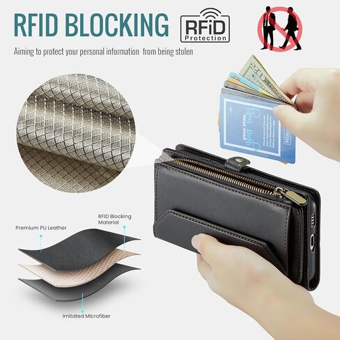 Asuwish Phone Case for Samsung Galaxy S21 Ultra 5G Zipper Wallet Cover with Tempered Glass Screen Protector and Flip RFID Blocking Cash Card Holder Cell S21ultra 21S S 21 21ultra G5 Women Girls Green in Saudi Arabia