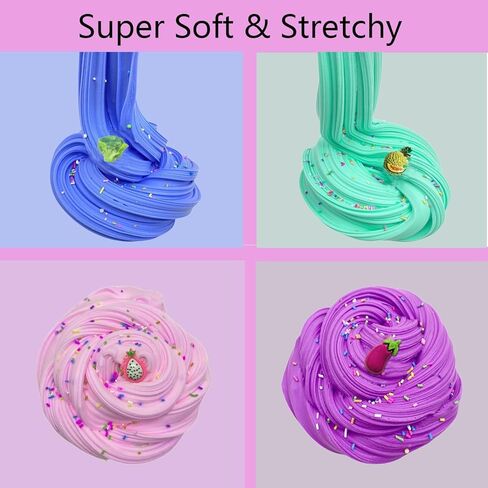 54 Pack Butter Slime Toy kit, Super Soft and Non-Sticky,Very Suitable Birthday Gifts for Boys and Gir,Party Favors,Stress Relief Toys,Easter Filling Stuffers. in Kuwait