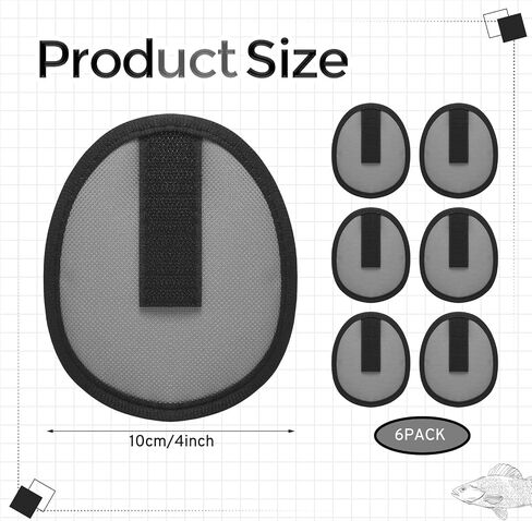 Tioncy 6 Pack Fishing Lure Covers 4 Inch Fishing Hook Bait Gloves Lure Shield Wrap Cover Easily See Bait Storage Protector Guard to Keep Fishermen Safe for Rod in Saudi Arabia