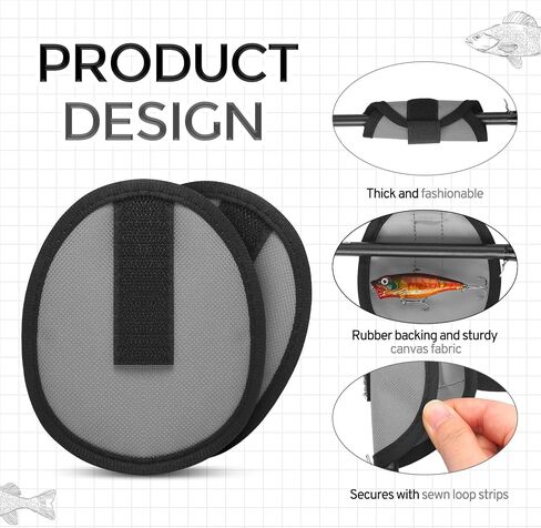 Tioncy 6 Pack Fishing Lure Covers 4 Inch Fishing Hook Bait Gloves Lure Shield Wrap Cover Easily See Bait Storage Protector Guard to Keep Fishermen Safe for Rod in Saudi Arabia