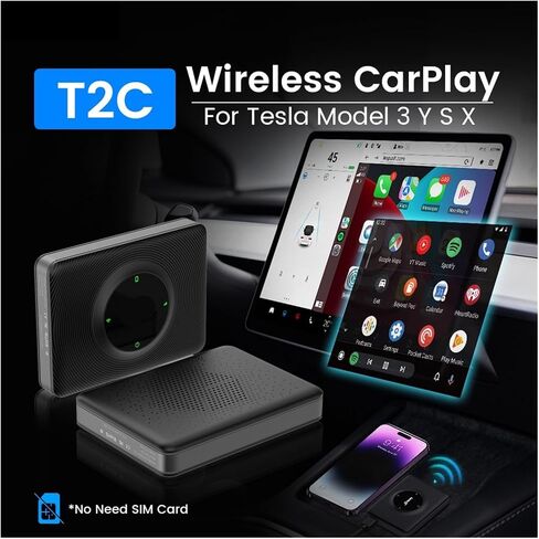 Carplay اللاسلكي لمحول Tesla Android Auto. متوافق مع الطراز 3 الطراز Y S X in Kuwait