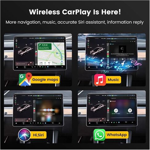 Carplay اللاسلكي لمحول Tesla Android Auto. متوافق مع الطراز 3 الطراز Y S X in Kuwait