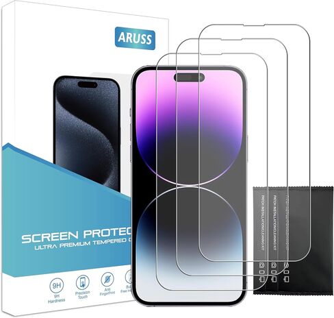 3 Pack Screen Protector for iPhone 16e / iPhone 14 / iPhone 13 / iPhone 13 Pro 6.1 Inch, Tempered Glass Bubble-Free, Easy Install, Case-Friendly, Clear HD Film with Installation Tool (iPhone 16e/14/13/13 Pro 6.1 Inch) in Saudi Arabia