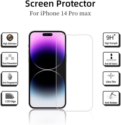 3 Pack Screen Protector for iPhone 16e / iPhone 14 / iPhone 13 / iPhone 13 Pro 6.1 Inch, Tempered Glass Bubble-Free, Easy Install, Case-Friendly, Clear HD Film with Installation Tool (iPhone 16e/14/13/13 Pro 6.1 Inch) in Saudi Arabia