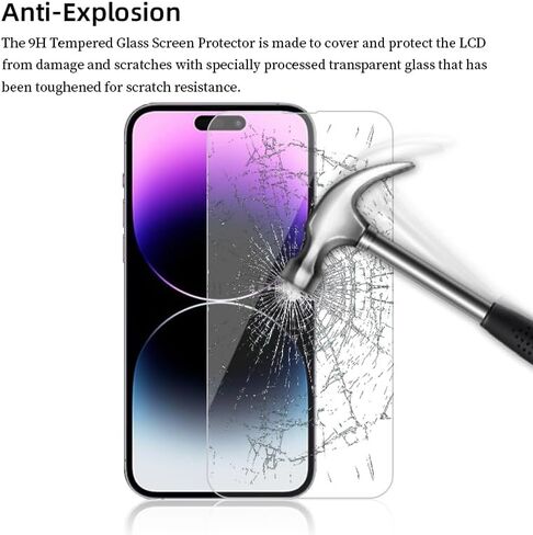 3 Pack Screen Protector for iPhone 16e / iPhone 14 / iPhone 13 / iPhone 13 Pro 6.1 Inch, Tempered Glass Bubble-Free, Easy Install, Case-Friendly, Clear HD Film with Installation Tool (iPhone 16e/14/13/13 Pro 6.1 Inch) in Saudi Arabia