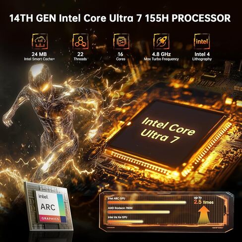 ASUS NUC 14 Pro Mini Desktop Computer ، Intel Ultra 7 155H (16C/22T ، حتى 4.8 جيجا هرتز) ، 64 جيجا بايت DDR5 ، 2TB PCIE SSD ، Win 11 Pro Mini PC مع Intel Arc GPU ، Type-C ، WiFi 6e ، Thunderbolt 4 ، Vesa Mount in Saudi Arabia