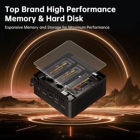 ASUS NUC 14 Pro Mini Desktop Computer ، Intel Ultra 7 155H (16C/22T ، حتى 4.8 جيجا هرتز) ، 64 جيجا بايت DDR5 ، 2TB PCIE SSD ، Win 11 Pro Mini PC مع Intel Arc GPU ، Type-C ، WiFi 6e ، Thunderbolt 4 ، Vesa Mount in Saudi Arabia