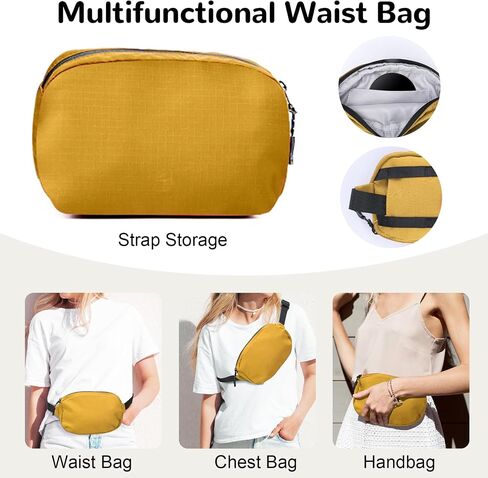 Small Nylon Convertible Backpack for Woman, Sling Backpack Convertible Crossbody Bags Daypack for Work Daily Travel, Yellow in Saudi Arabia