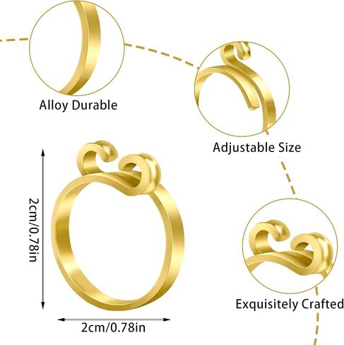 BLMHTWO 3 Pieces Crochet Ring Adjustable Yarn Ring for Crocheting Peacock Shape Knitting Loop Open Finger Ring for Mother Grandma Thanksgiving Presents Finger Yarn Guide Crochet Accessories in Saudi Arabia