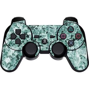 Skinit Decal Gaming Skin for PS3 Dual Shock Wireless Controller - Originally Designed Graphite Turquoise Design