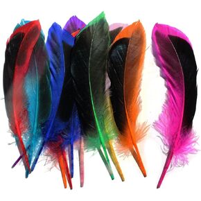 150 pcs/lot 4-6 inch/10-15 cm Mixed Colours Mallard Duck Wing Feathers for Crafts Decoration Fly Tying Materials