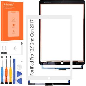 Screen for iPad Pro 12.9 2 2nd Gen 2017 Screen Replacement for iPad Pro 12.9 2nd Gen Tablet Touch Screen A1670,A1671 Touch Digitizer Repair Parts(Black No LCD (White)