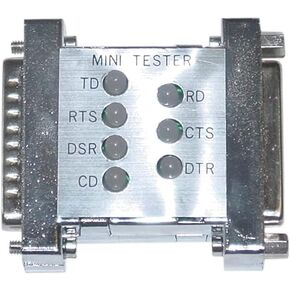 31D3-41200 Serial Mini Tester, DB25 Male to DB25 Female