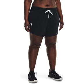 Under Armour Women's Rival Terry Shorts, (001) Black / / White, Small