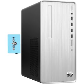 HP Pavillion TP01-2234 Home & Business Desktop (AMD Ryzen 7 5700G 8-Core, 16GB RAM, 1TB SSD, AMD Radeon, WiFi 5, Bluetooth 5.0, HDMI, USB 3.2, SD Card, Win11H) with Hub