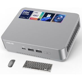 ASUS NUC 14 Pro Mini Desktop Computer, Intel Ultra 5 125H (14C/18T, Up to 4.5GHz), Small PC 16GB DDR5 RAM, 1TB PCIe SSD, Win 11 Pro, Intel Arc GPU, Thunderbolt 4, WiFi 6E, 8K, HDR, VESA Mount, Black