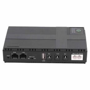 مزود الطاقة غير المنقطع 10400mAh UPS Backup ، 5V 9V 12V 2A POE 15V 24V 1A إمدادات طاقة الإخراج لجهاز التوجيه ، المودم ، كاميرا الأمان (قابس الولايات المتحدة)
