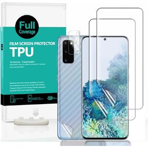 واقي شاشة Ibywind 2 PCS لـ Samsung Galaxy S20 5G 6.2 "، فيلم TPU المرن ، مع حامي عدسة الكاميرا 1pc ، فيلم خلفي 1pc ، خالي من الفقاعات [سهل التثبيت]