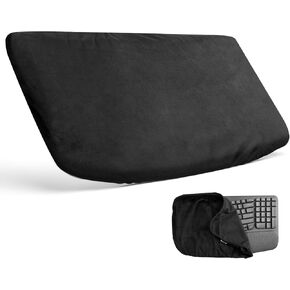 ‌CaSZLUTION Keyboard Dust Cover for Logitech Wave Keys Wireless Ergonomic Keyboard with Cushioned Palm Rest | Stretch Spandex Snug-Fit Dustproof Sleeve for Logitech Wave Keys Ergo Keyboards (Black)