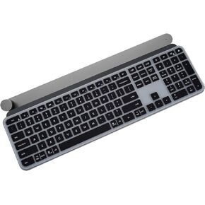 Keyboard Cover Skin for Logitech MX Keys S/MX Keys Advanced Wireless Illuminated Keyboard, Logitech Craft Wireless Keyboard Skin Protector Accessories-Black