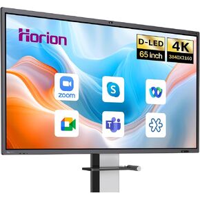 Horion 65-inch Smart Board 4k Interactive Display Digital Whiteboard with 48MP Camera Android 13 All in One 50-Point Multi-Touch Electronic Smart White Board for Office Classroom (with Wall Mount)