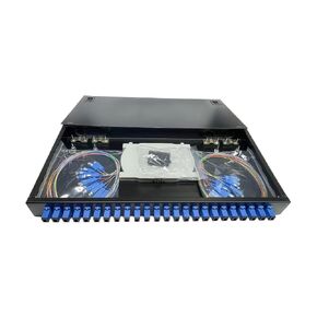 TXWTXPJ-24-PORT SC UPC Singlemode Fiber Optic Optic ، لوحة LGX Mount 24-CORE مع أصواني الخنزير وصواني لصقها وقرطات لخزائن 19 "