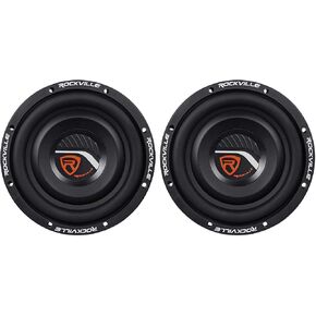 (2) Rockville W8T4-S2 8" Shallow Mount 2000w Car Subwoofers 2 Ohm Subs