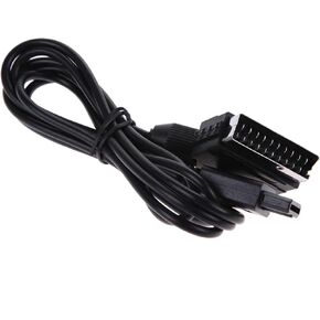 1.8m AV/TV Video Scart RGB Cable Gaming Euro Scart p/Lug Stereo Video Wire Compatible with The SNES Gamecube and N64 Console