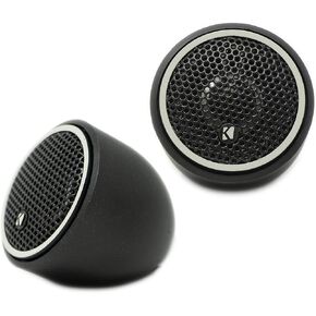 Kicker 46CST204 CS Series 100W Peak Power 0.75 Inch 4 Ohm 92 Decibel Three Option Fitting Titanium Tweeter Car Audio Speakers (Pair) (Renewed)