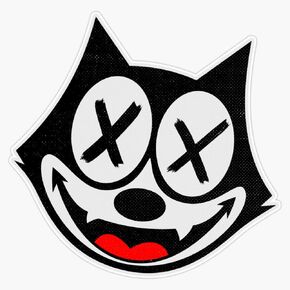 Felix Cat - Evil Sticker Outdoor Rated Vinyl Sticker Decal for Windows, Bumpers, Laptops or Crafts 5"
