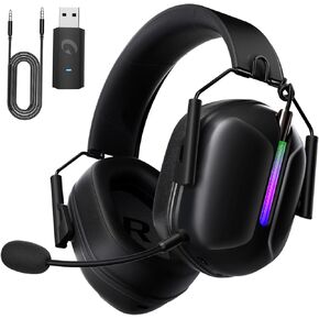Captain 500 Wireless Gaming Headphones for PS5, PS4, PC, Nintendo Switch, Mac, Computer - Black, Bluetooth 5.2, 40H Battery