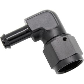 Aluminum Straight 6AN Female Swivel to 5/16" Push on Hose Barb Fitting Adapter Alloy Black