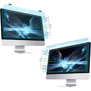 MOSISO 20-22 inch Computer Blue Light Blocking Screen Protector &Anti-Glare Double Sided Available Anti-UV Eye Protection Filter Film Panel for Diagonal 20,21.5,22 inch 16:9 Monitor