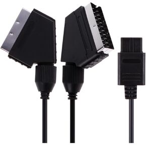 1.8m RGB Video AV A/V TV Scart Cable Compatible with The NES N64 SNES Stereo Video Cord Wire Compatible with The NGC NTSC Gamecube Game Console