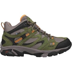 HI-TEC Mens Ht Ravus Mid Wp Lace Up Hiking Hiking Casual Boots Ankle - Green, Grey - Size 11.5 M